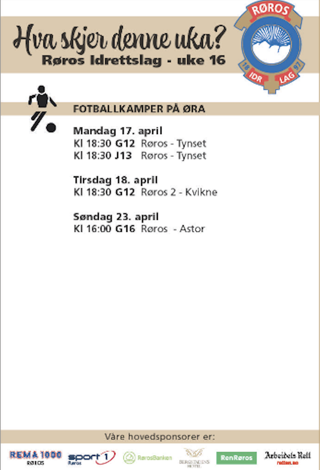 Dette skjer i uke 16